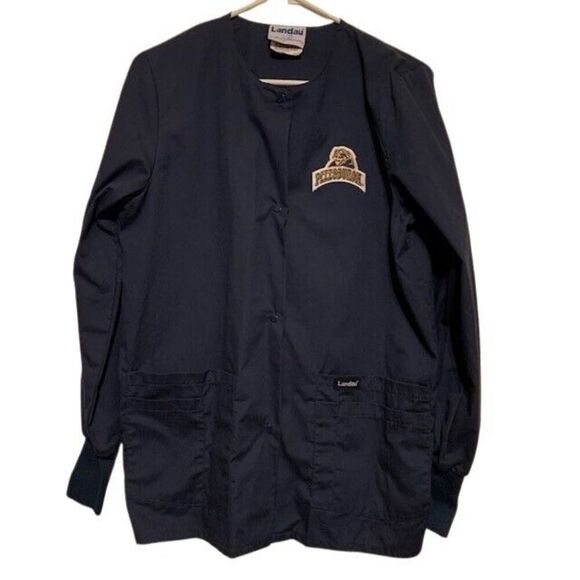 PITTSBURGH PANTHERS SIZE SMALL LANDAU SNAP FRONT SCRUB TOP - Picture 1 of 5